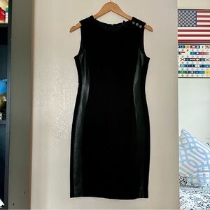 WhiteHouse Black Market  Dress with leather faux